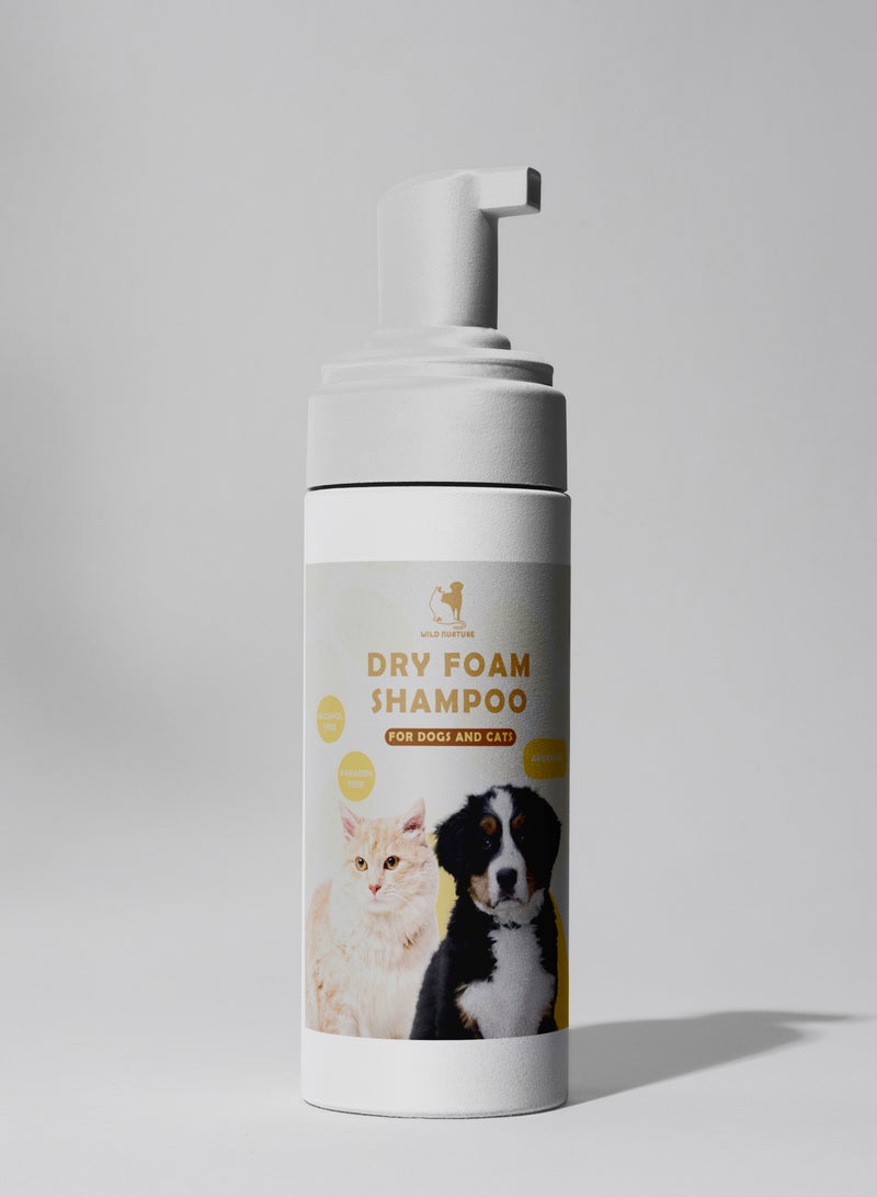 Wild Nurture Dry Foam Shampoo with Argan Oil – 250ml(For Cats & Dogs)