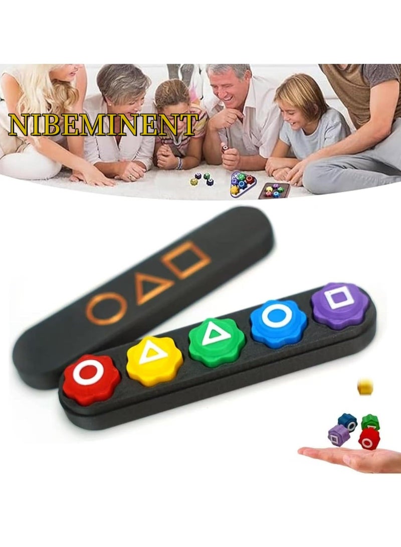 NIBEMINENT طقم ألعاب شعبية كورية 5 عبوات 2025 لعبة غونجي نرد صيد الحجارة، لعب تقليدي للعائلة والسفر - Image 1