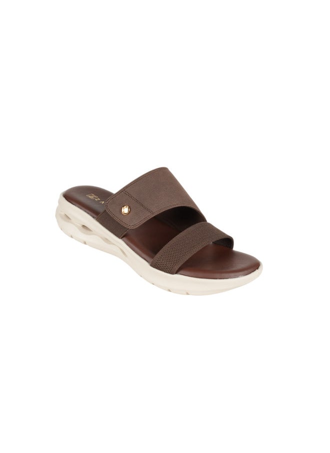 ZAYNA 221-286 Zayna Ladies Casual Sandals 23ABT59E Coffee  - Image 2
