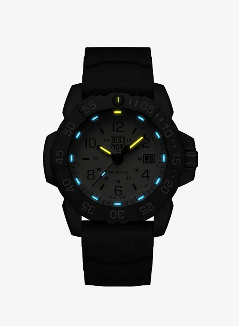 Luminox Men's Analog Round Shape Rubber Wrist Watch XS.3251.CBNSF.SET - 45 Mm