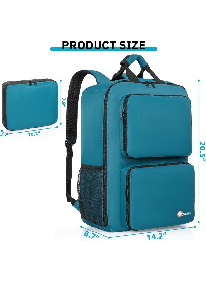 AKOZLIN Blue Foldable Stroller Travel Backpack - Image 2