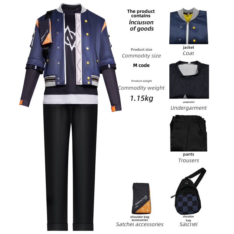 Bell Zhe Cosplay Costume Female Anime Stage Outfit Zhe clothing + shoulder bag