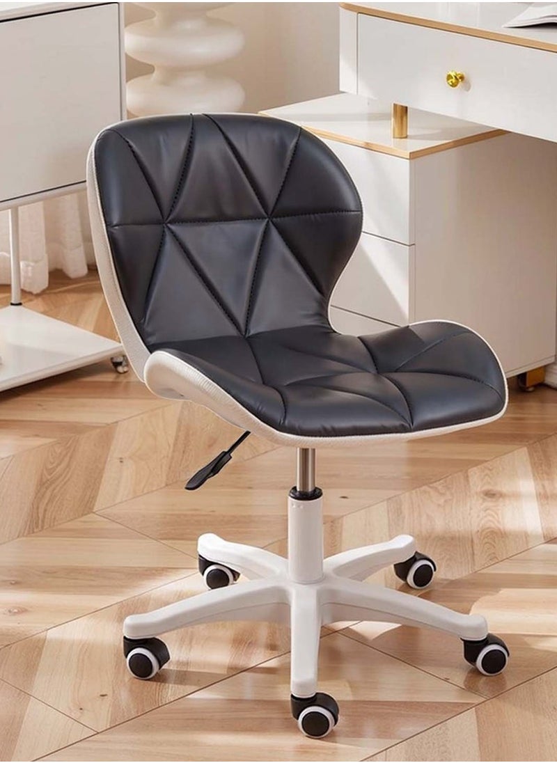 Taimi Ergonomic Desk Chair with Adjustable Height, Computer Chair with Swivel Wheels, Study Chair, Stylish Design Chair Padded with Soft Cushion and High Density Rebound Sponge - Black/White  - Image 3