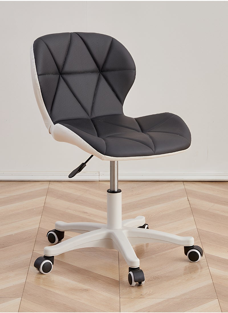 Taimi Ergonomic Desk Chair with Adjustable Height, Computer Chair with Swivel Wheels, Study Chair, Stylish Design Chair Padded with Soft Cushion and High Density Rebound Sponge - Black/White  - Image 1