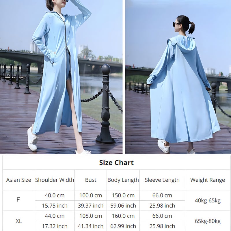 Summer Fashion Long Sleeves Blouse Loose Thin Solid Color Shirt Kimono Vest Hooded Ladies Sun-Protective Tops - Image 4