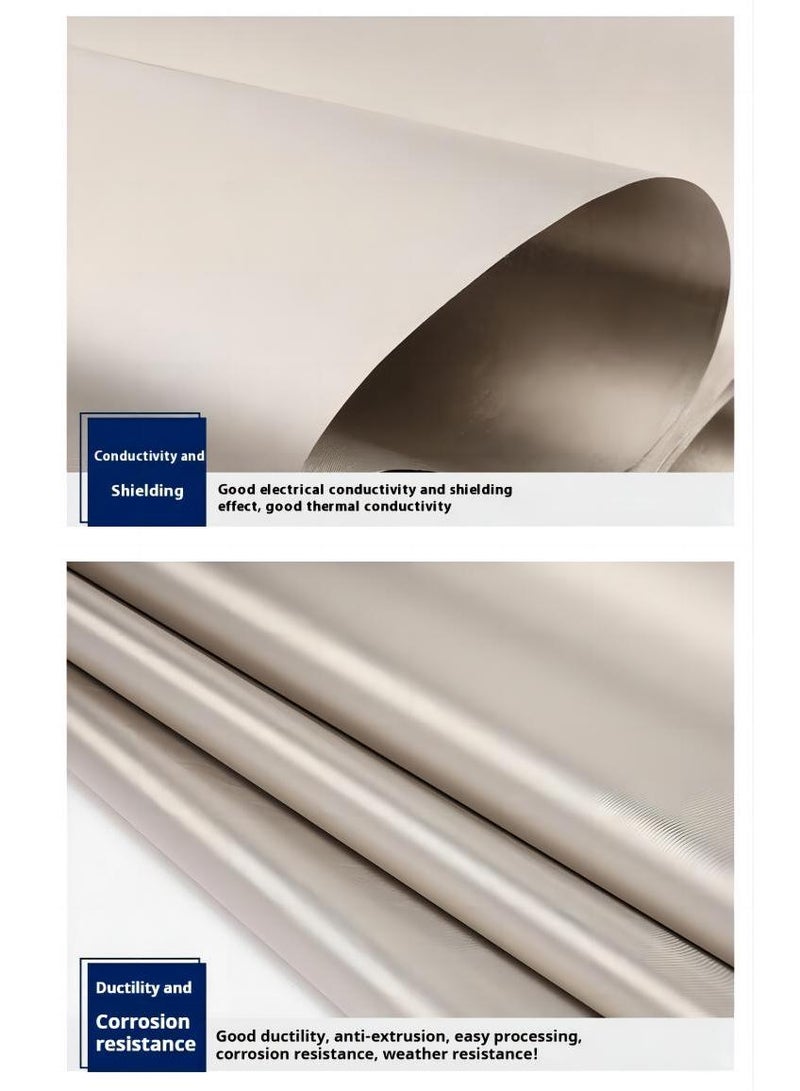 Bluejw Anti Radiation Fabric Shielding Fabric EMF Faraday Fabric Copper Protection Fabric Faraday Tape for Anti Radiation Anti Static Anti Theft Swipe Card EMI Isolation Signal Blocking - Image 3