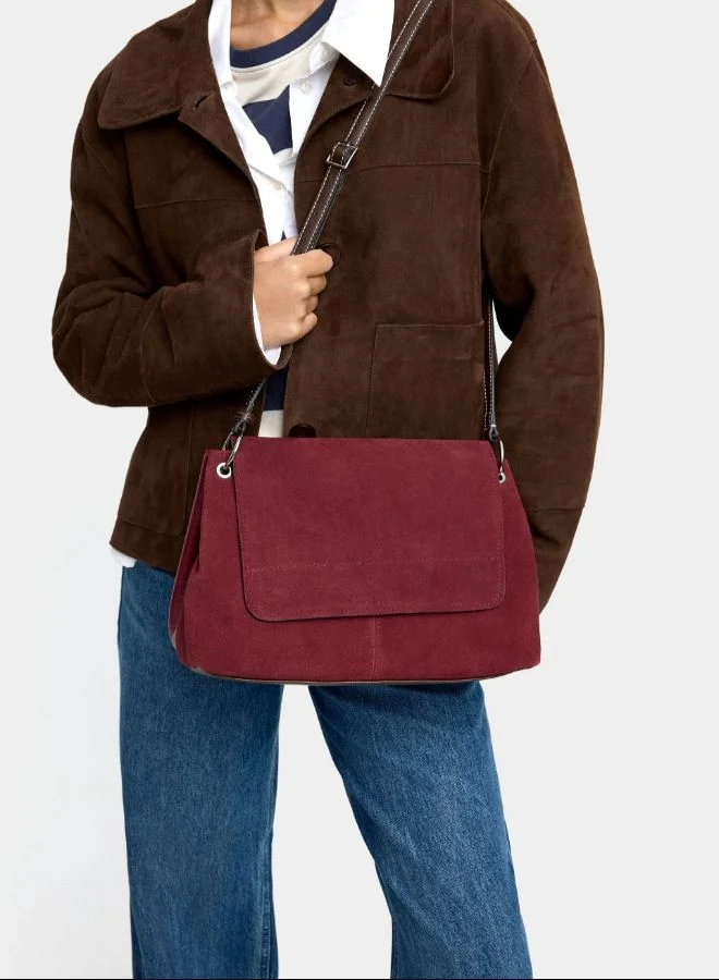 بارفوا حقيبة كروس بودي مع الجلد وغطاء قلاب