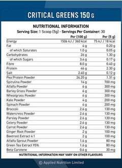 Applied Nutrition Critical Greens Multivitamin - Limon Lime - (30 Servings)  - Image 5