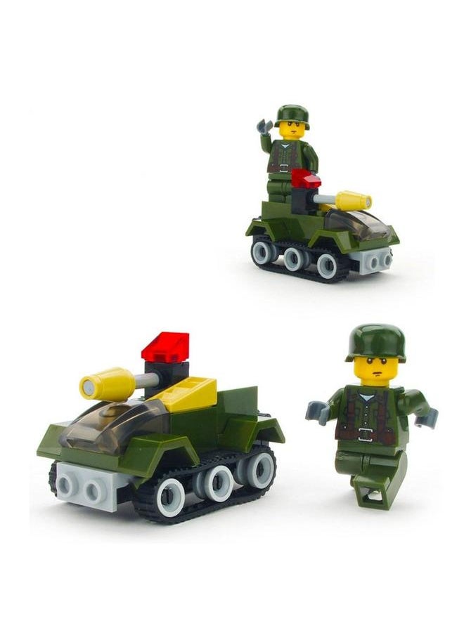 6 Kinds Of Character Series Tank Soldier Firefighter Construction Worker Small Particle Assembly Building Blocks Pilot Forklift Modeling Children's Educational Toys  - Image 2