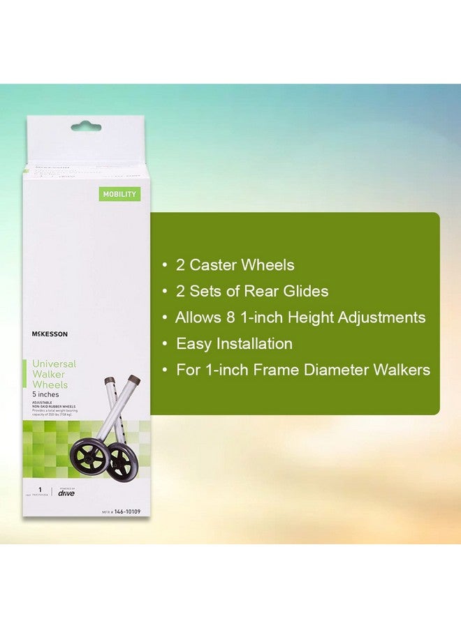 McKesson Universal Walker Wheels, Adjustable, 5 in Caster Wheels, 1 Pair - Image 3