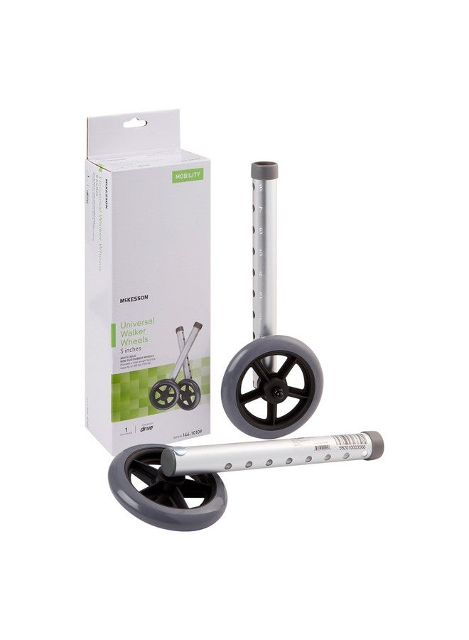 McKesson Universal Walker Wheels, Adjustable, 5 in Caster Wheels, 1 Pair - Image 1