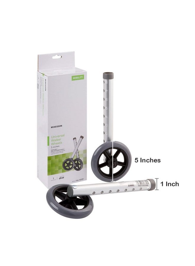 McKesson Universal Walker Wheels, Adjustable, 5 in Caster Wheels, 1 Pair - Image 2