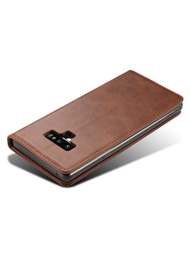 نيبمينينت غطاء حماية واقِ بنمط محفظة لموبايل سامسونج جالاكسي نوت 9 بني - Image 5