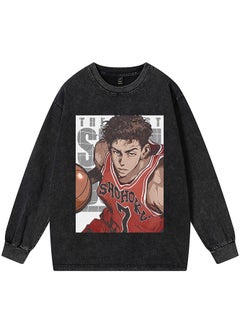 KUYING New Slam Dunk Retro Washed Long Sleeve Bottom Shirt  - Image 1