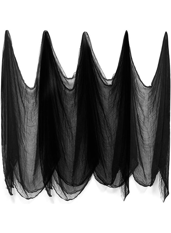JCB CHIC Halloween Creepy Cloth Black Creepy Gauze Spooky Halloween Decorations for Haunted Houses Party Doorways Decor ( 0.76 * 1.83m) - Image 1