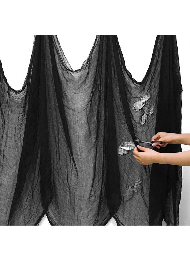 JCB CHIC Halloween Creepy Cloth Black Creepy Gauze Spooky Halloween Decorations for Haunted Houses Party Doorways Decor ( 0.76 * 1.83m) - Image 5