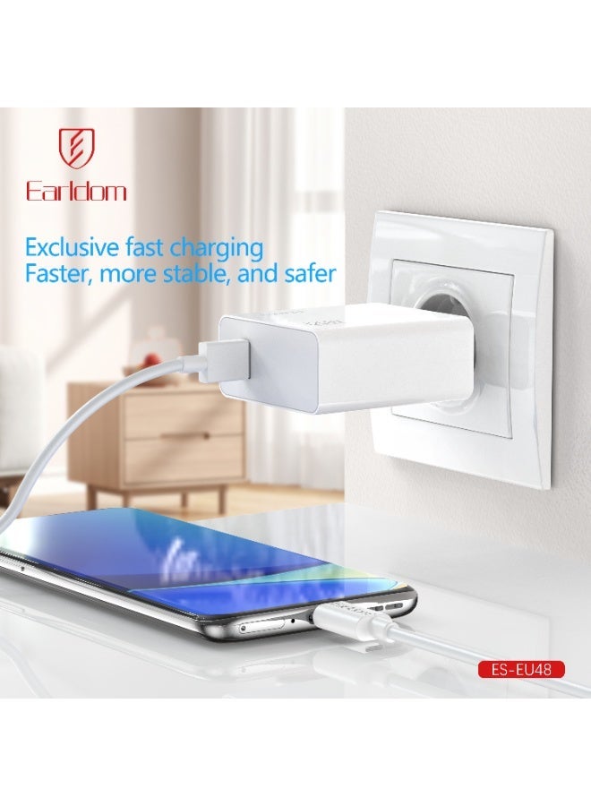 Earldom Portable Wall Charger ES-EU48 120W USB-C PD + USB-A Fast Charger (Includes Type-C Cable) - Image 2
