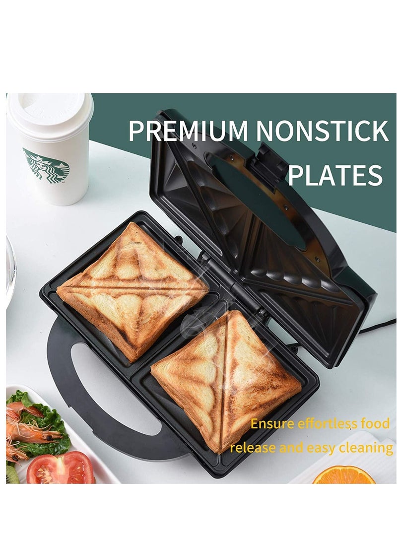 Generic - 6 In 1 Sandwich Maker, Waffle Panini Maker Machine Donut Maker Toaster, Toaster and Electric Panini Press with Non Stick Plates, with Extra Large Non Stick Plates, Indicator Lights - Image 1
