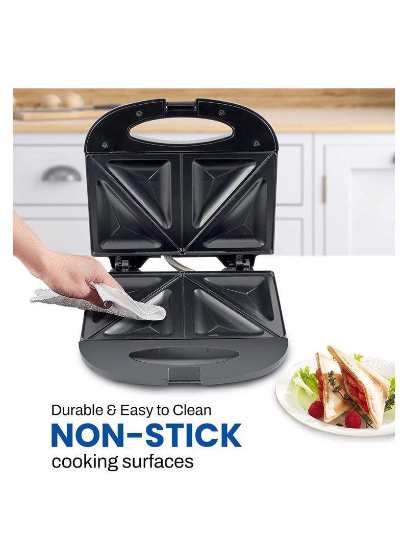 Generic - 6 In 1 Sandwich Maker, Waffle Panini Maker Machine Donut Maker Toaster, Toaster and Electric Panini Press with Non Stick Plates, with Extra Large Non Stick Plates, Indicator Lights - Image 1