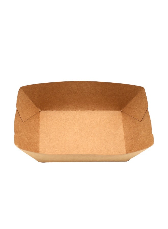 IDEAL PACK صواني قوارب ورقية كرافت 15 قطعة صديقة للبيئة مقاومة للدهون لتقديم الطعام بأحجام صغيرة للوجبات الخفيفة والبطاطس المقلية والناتشوز وطعام الشارع - Image 5