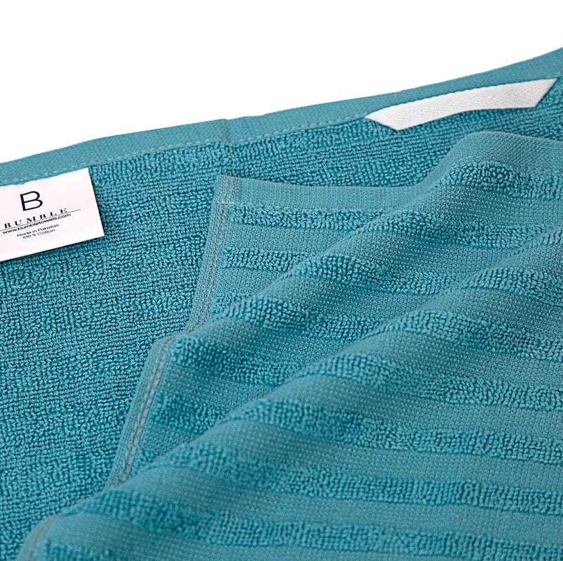 Bumble Towels Premium Kitchen Towels (20â€x 28â€, 6 Pack) | Large Cotton Dish Towels | Flat & Terry Highly Absorbent Kitchen Linen Set with Hanging Loop | Aqua - Image 4