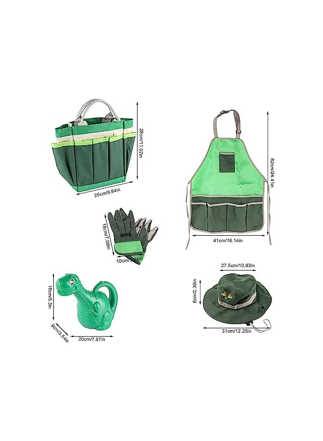 PROMASS promass Kids Gardening Tool Set for Ages 3-7 Kids, Garden Apron, Kids Sun Hat, Kids Shovel, Toddler Gardening Gloves - Kids Gardening Set as Dress Up & Pretend Play, Costumes for Boys & Girls (Green) - Image 4