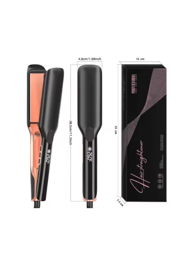 260C Black Rosegold Hair Straightener Flat Iron High Heat Ceramic Floating Plate Plasma Technology Adjustable Temperature - Image 2
