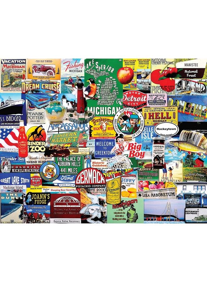 WHITE MOUNTAIN Puzzles I Love Michigan 1000 Piece Jigsaw Puzzle - Image 3