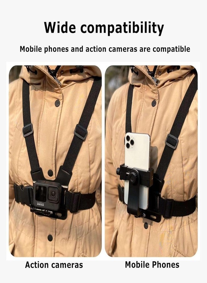 HOJI Mobile Phone Chest Mount Strap Holder Helmet Mount for Action Camera for POV Gopro Akaso Samsung iPhone - Image 2