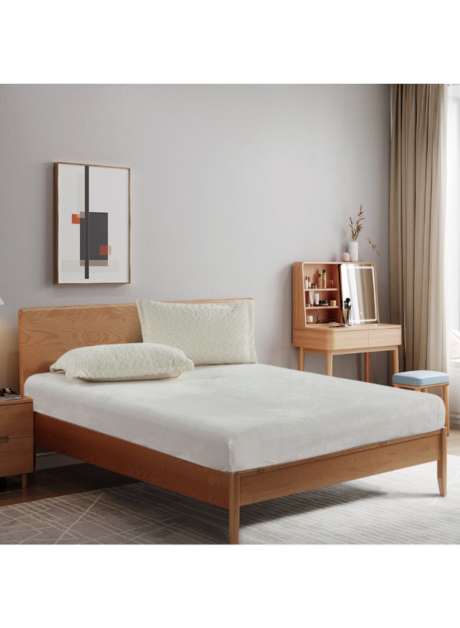 REVE 6-Piece Patterned Winter King Comforter Set Ivory 35 x 250 x 230 cm FW075-4 IVORY - Image 2