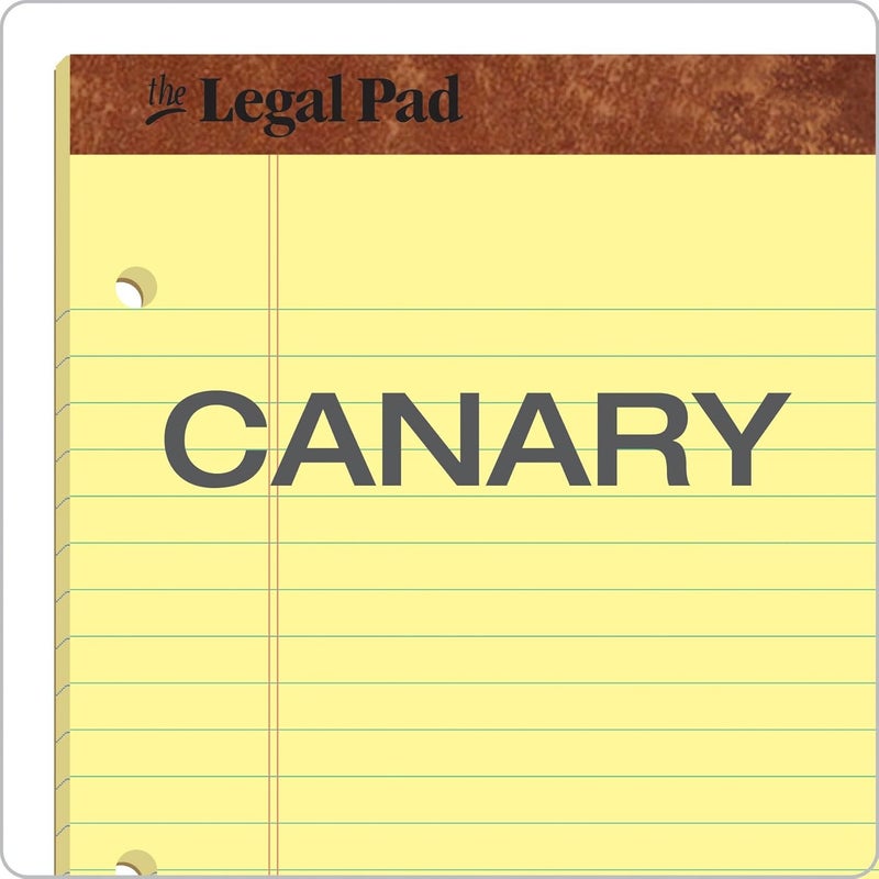 TOPS The Legal Pad Writing Pads - 8-1/2" x 11-3/4", Canary Paper, Legal Rule, 50 Sheets, 12 Pack - Image 5