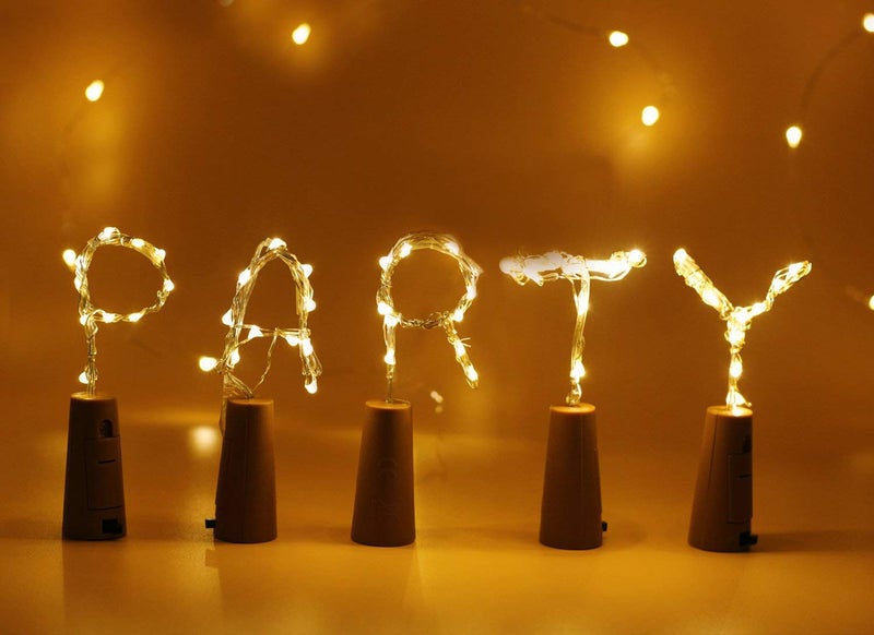 DARKZONE Bottle Cork String Light for Home Decoration Bed Room Decor Birthday Party Diwali Christmas Pack of 2 Warm White 2 Meters - Image 1