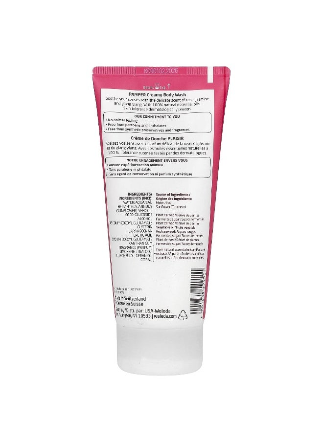 Weleda Weleda, Pamper, Creamy Body Wash, Rose + Jasmine + Ylang Ylang Extracts, 6.8 fl oz (200 ml)  - Image 2