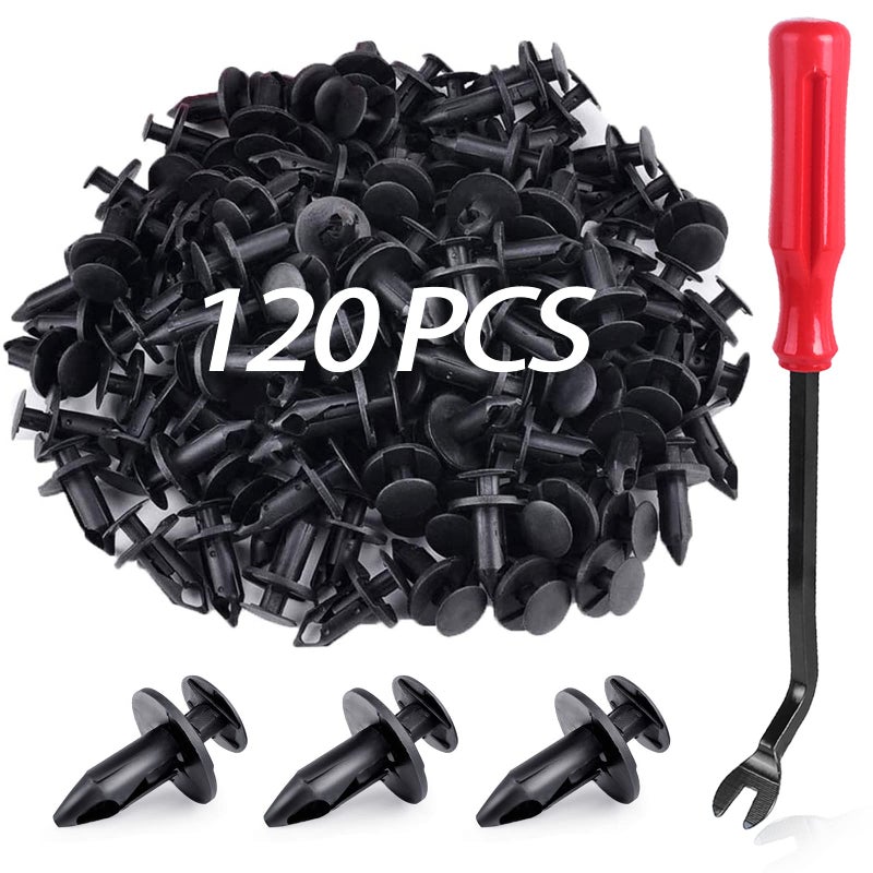 UNIGT 120 Pcs Fastener Rivets Replace 6503598 Compatible with 20072020 Jeep Wrangler JK JL Unlimited Grill Grille Bumper Body Plastic Retainer Clips