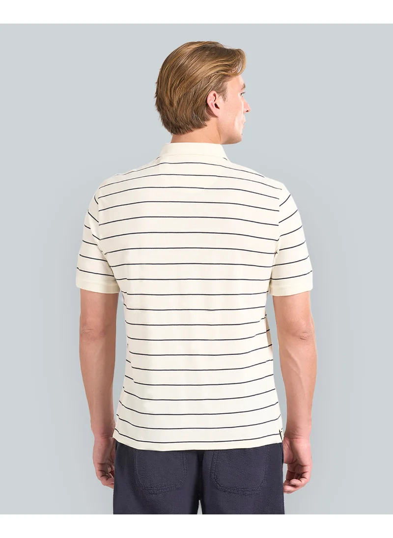 غانت Gant Striped Short Sleeve Polo For Men (Navy & White)