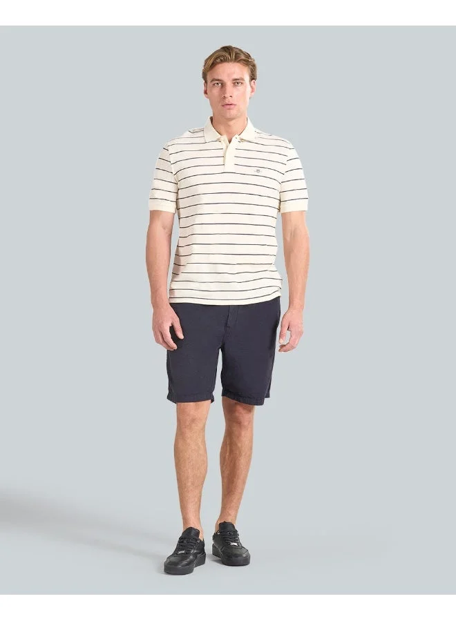 GANT  Gant Striped Short Sleeve Polo For Men (Navy & White) for Men | Best Price UAE