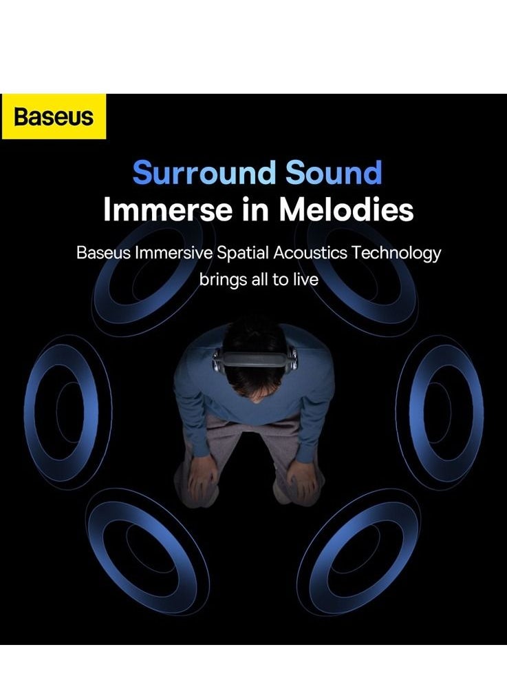 Baseus - BASEUS Bowie H2 Noise-Cancelling Wireless Headphone Bluetooth V5.2 Game Music Over-Ear Headset  (Grey) - Image 1