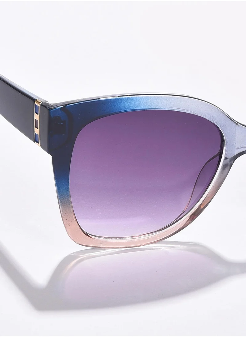 Haute Sauce Black Lens Blue Cateye Sunglasses