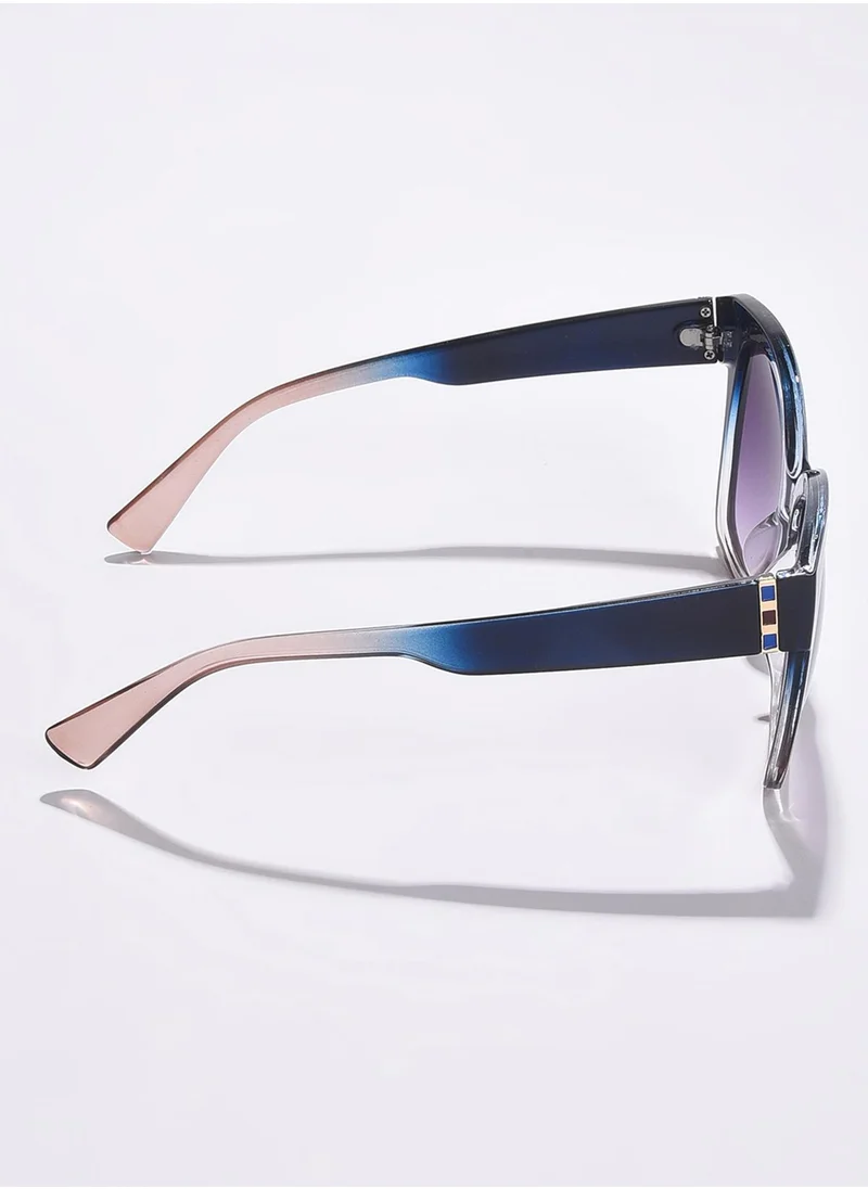 Haute Sauce Black Lens Blue Cateye Sunglasses