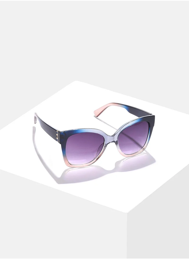 Haute Sauce Black Lens Blue Cateye Sunglasses