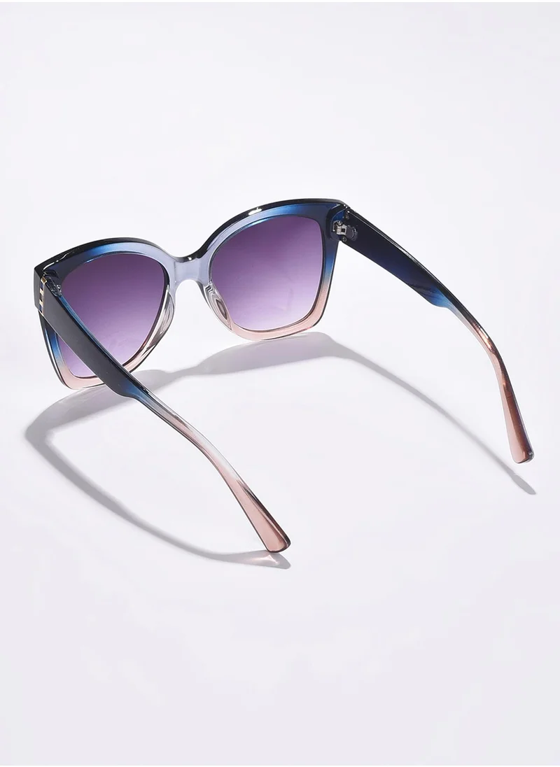 Haute Sauce Black Lens Blue Cateye Sunglasses