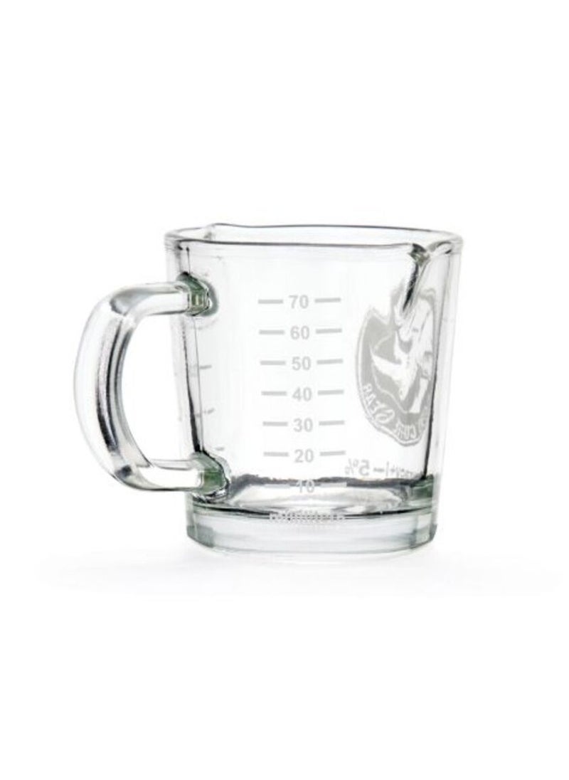 Rhino Coffee Gear - Espresso Shot Glass with Handle & Measurement markings, Made of Glass, 2.4oz - Clear - Image 1