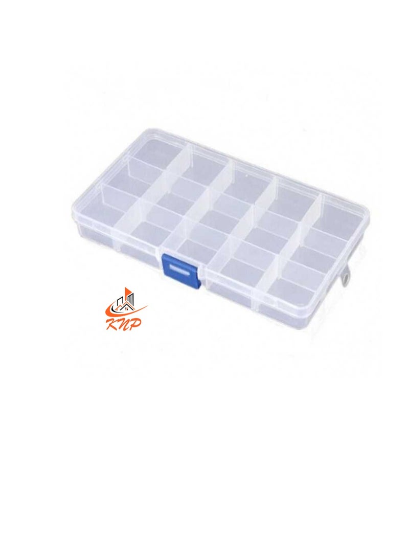 KNP Plastic Storage Box - 15 Compartments 17 X 10 X 2.2cm - Image 1