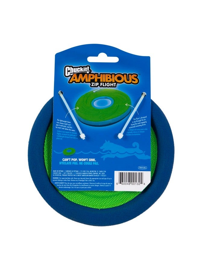 Chuckit! Zipflight Flying Disc Dog Toy, Small (6"), Orange And Blue - Image 2