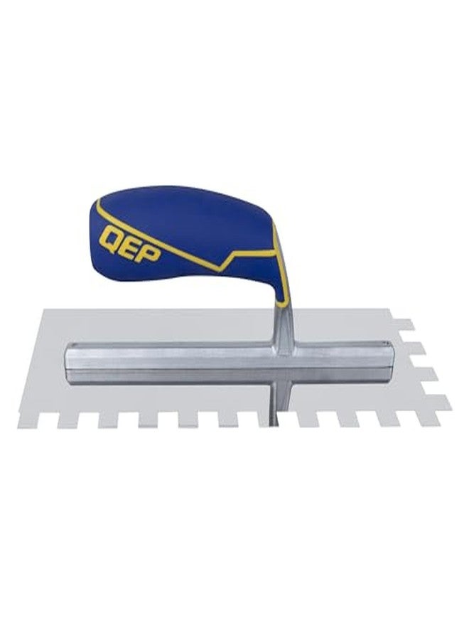 QEP Comfort Grip Stainless Steel Trowel Square-Notch 1/2" x 1/2" x 1/2" - Image 5