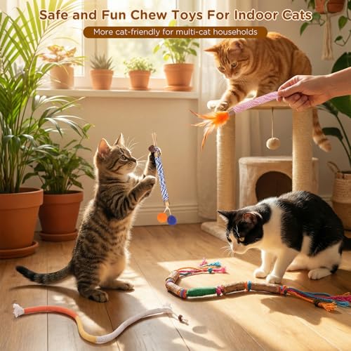Uyubao Catnip Toys for Indoor Cats - Silvervine Sticks & Cat Chew Toys for Teeth Cleaning - Refillable Natural Catnip & Silvervine Kit for Kittens & Adult Cats - 8 Pack - Image 5