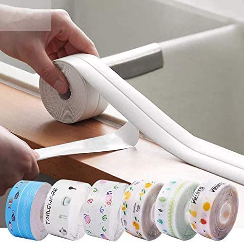 Nirvik Kitchen Sink Waterproof Sticker Anti-Mold Waterproof Tape |Sealing Tape for Kitchen Sink - Platform - Toilet - Bathroom - Shower & Bathtub |Colorful Designed Tape (Mould Tape jj) - Image 3