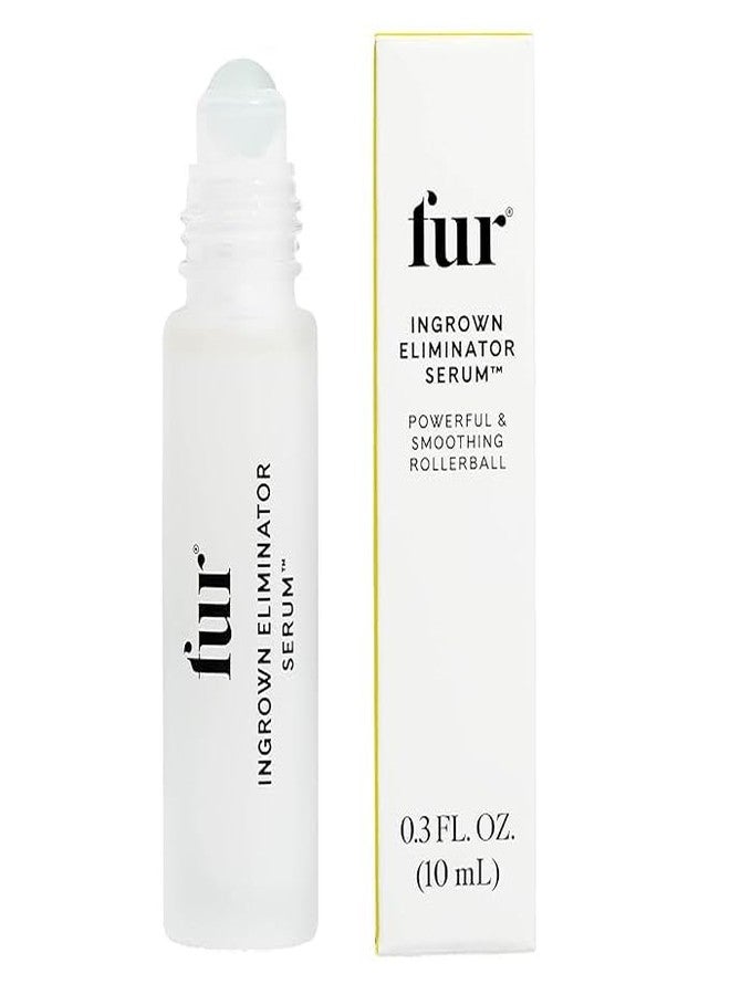 Fur Ingrown Eliminator Serum Rollerball Travel Size - Powerful Ingrown Hair Treatment Serum With AHAs and BHAs to Treat Ingrown Hairs and Bumps, Hydrates and Soothes Irritated Skin - 10 ml - Image 1