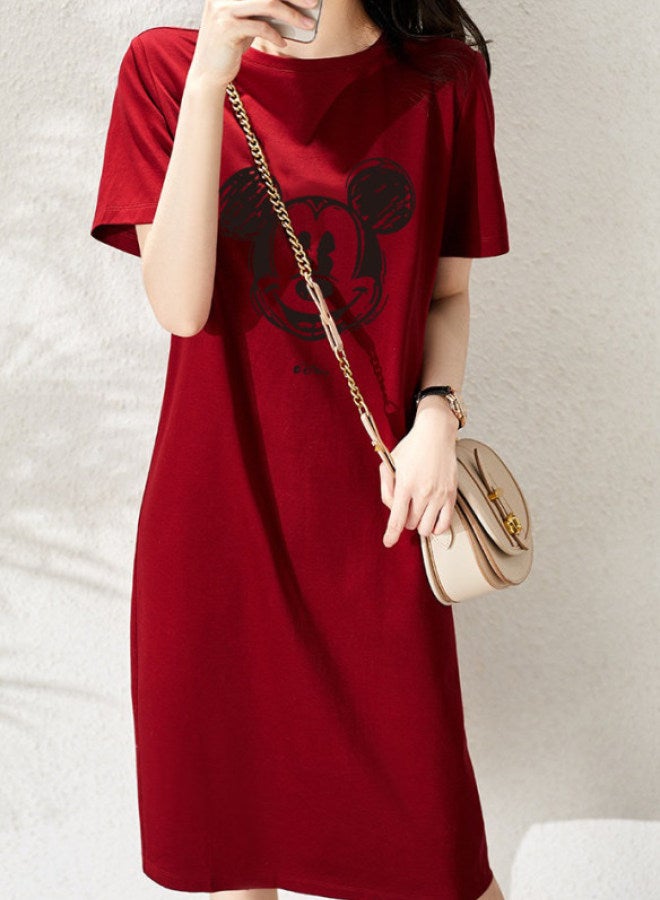 Yailla Summer Loose Tshirt Dress