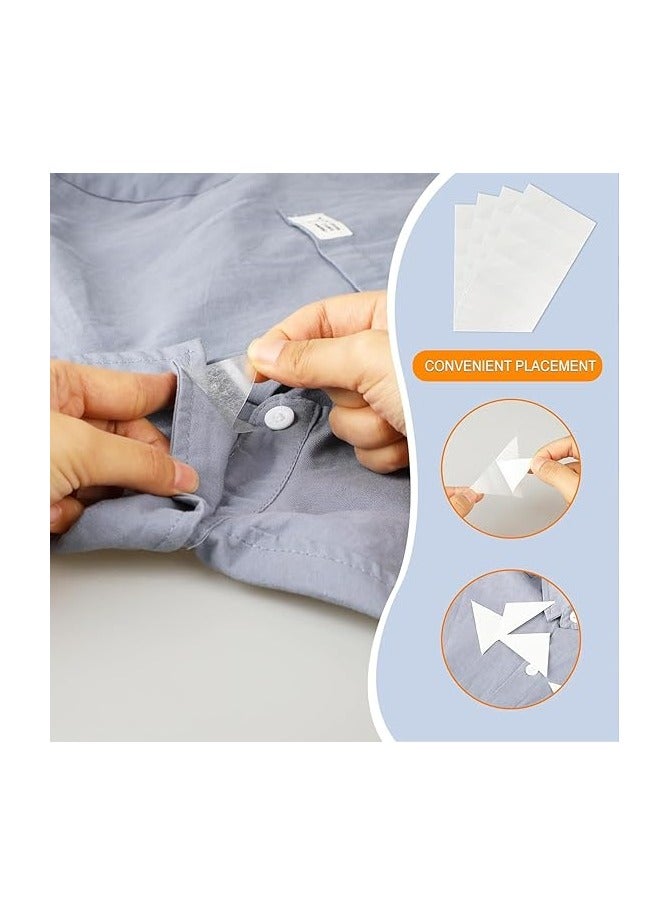 100PCS Collar Stays for Men's Dress Shirts, No Curl Collar Polo Shirt Collar Stays, Instantly Peel Plastic Collar Anti-Warping Edge Sticker for Shirts and Polo Shirts  - Image 5